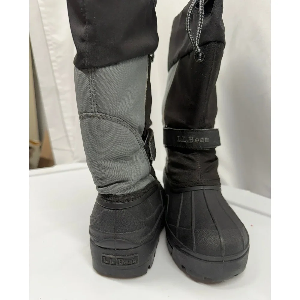 LL Bean Kids' Northwoods Winter Snow Boots in Graphite and Black Sz‎ 4